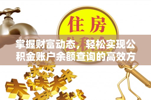 延川掌握财富动态，轻松实现公积金账户余额查询的高效方法
