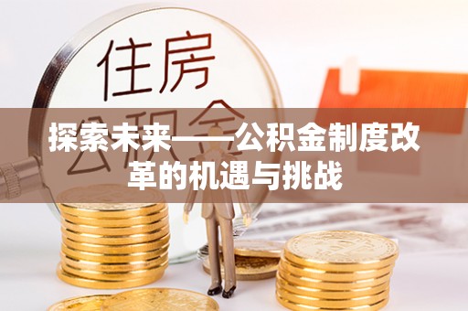 延川探索未来——公积金制度改革的机遇与挑战