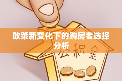 延川政策新变化下的购房者选择分析