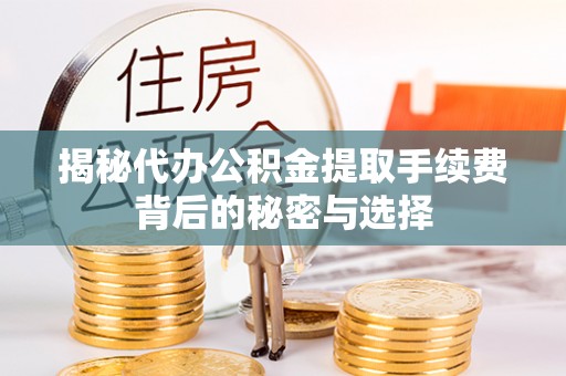 延川揭秘代办公积金提取手续费背后的秘密与选择