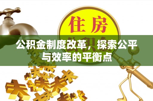 延川公积金制度改革，探索公平与效率的平衡点