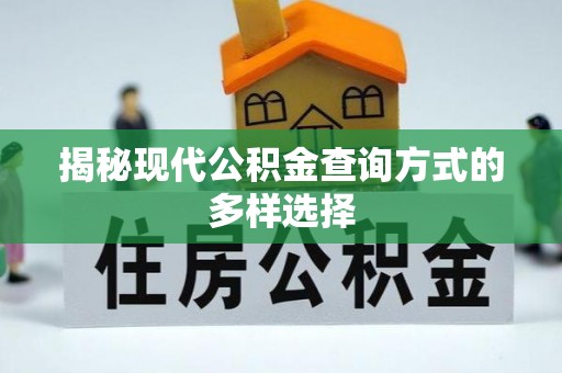 延川揭秘现代公积金查询方式的多样选择