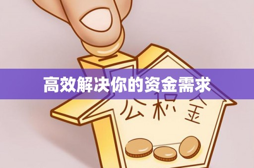延川高效解决你的资金需求