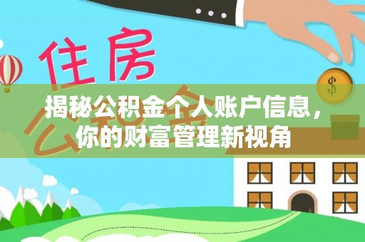 延川揭秘公积金个人账户信息，你的财富管理新视角