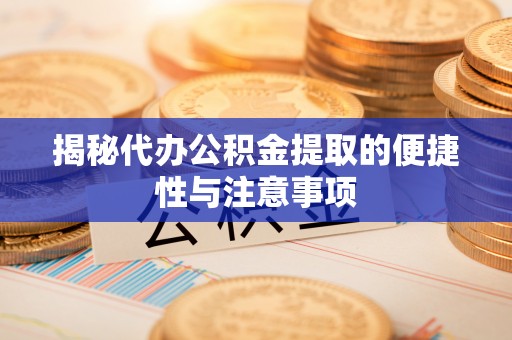 延川揭秘代办公积金提取的便捷性与注意事项