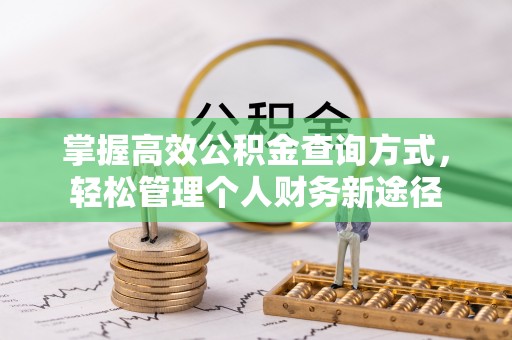 延川掌握高效公积金查询方式，轻松管理个人财务新途径